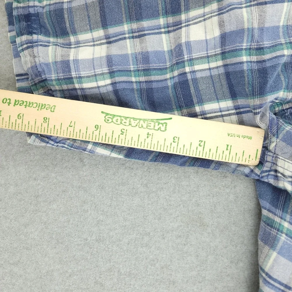Tommy Bahama Shorts Mens 40 Blue Plaid Linen Blend Chino Casual 10